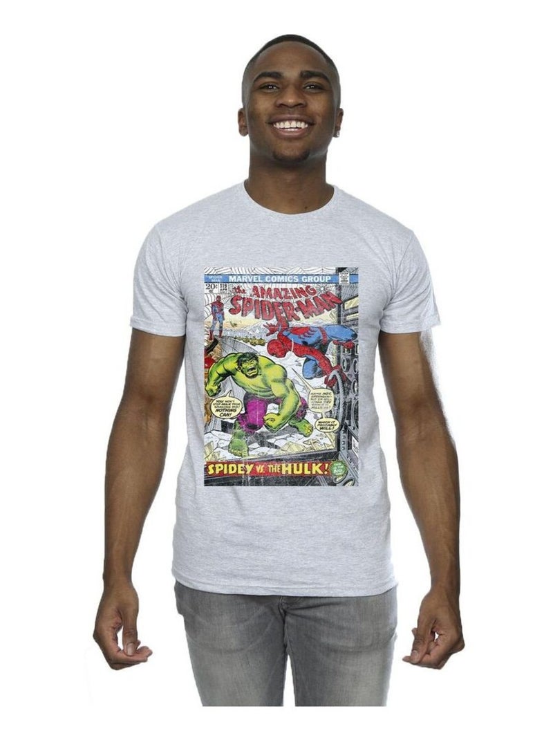 Marvel - T-shirt motif Homme araignée motif/style Housse Gris chiné - Kiabi