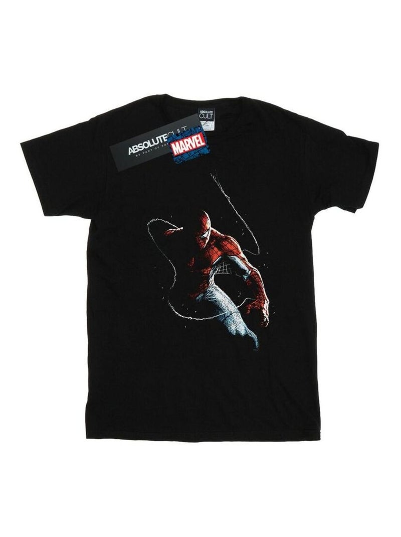 Marvel - T-shirt motif Homme araignée motif/style Peindre Noir - Kiabi