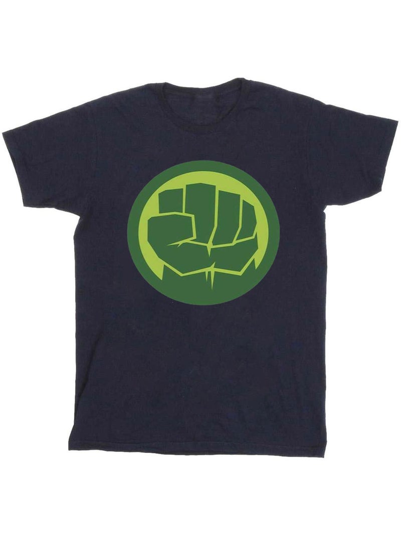 Marvel - T-shirt motif Hulk motif/style logo Bleu marine - Kiabi