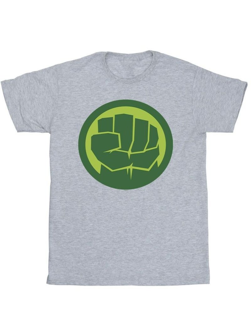 Marvel - T-shirt motif Hulk motif/style logo Gris chiné - Kiabi