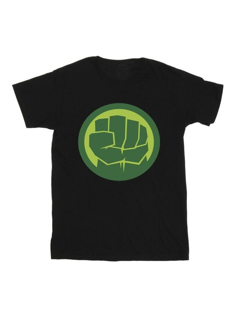 Marvel - T-shirt motif Hulk motif/style logo Noir - Kiabi