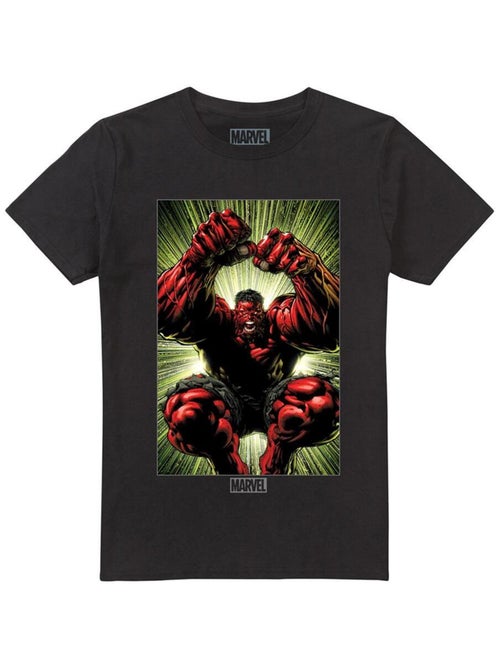 Marvel - T-shirt motif Hulk rouge qui attaque - Kiabi