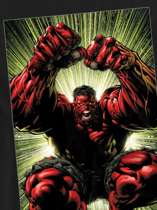 Marvel - T-shirt motif Hulk rouge qui attaque - Kiabi