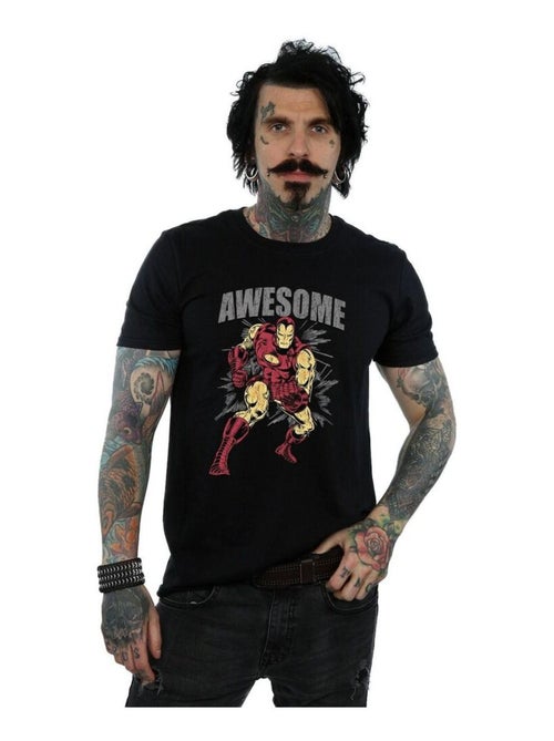 Marvel - T-shirt motif Iron Man AWESOME - Kiabi