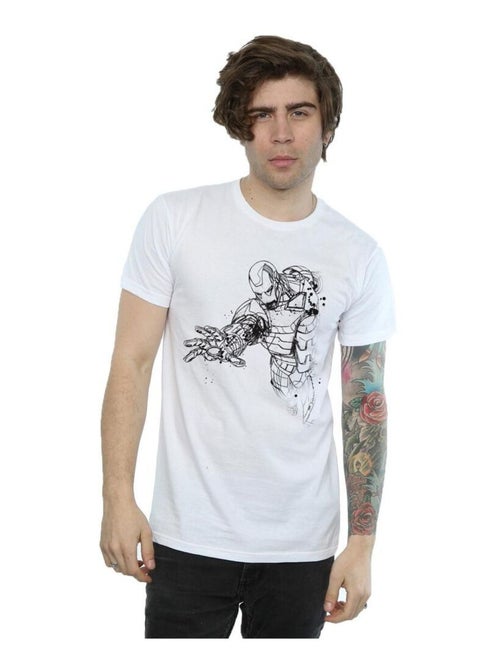 Marvel - T-shirt motif Iron Man motif/style esquisse monochrome AVENGERS - Kiabi Marvel - T-shirt motif Iron Man motif/style esquisse monochrome AVENGERS - Kiabi
