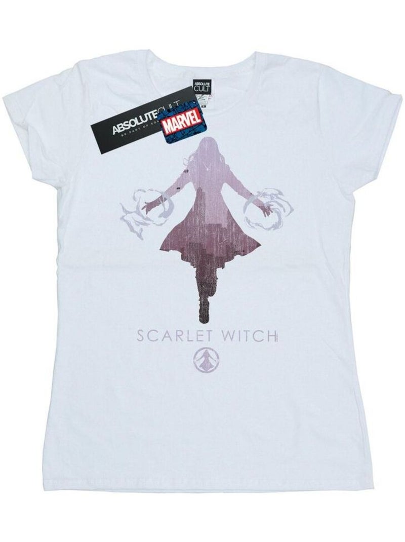 Marvel - T-shirt motif La Sorcière rouge motif/style silhouette Blanc - Kiabi