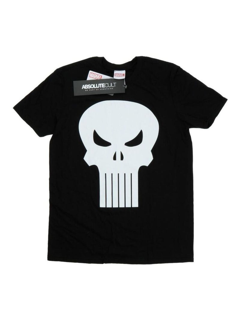 Marvel - T-shirt motif Punisher motif/style Crâne Noir - Kiabi