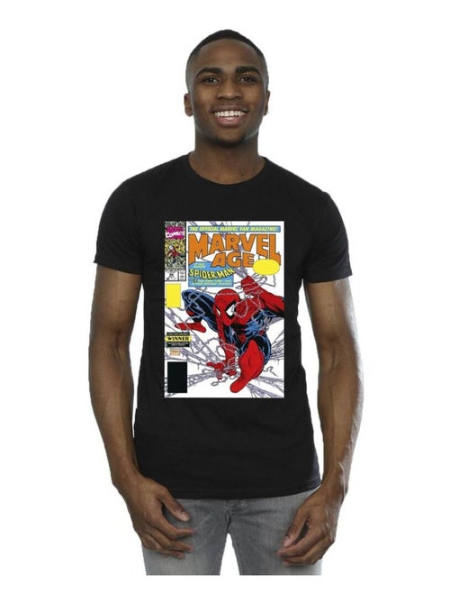 Marvel - T-shirt motif Spider-Man motif/style couverture de bande dessinée MARVEL AGE - Kiabi