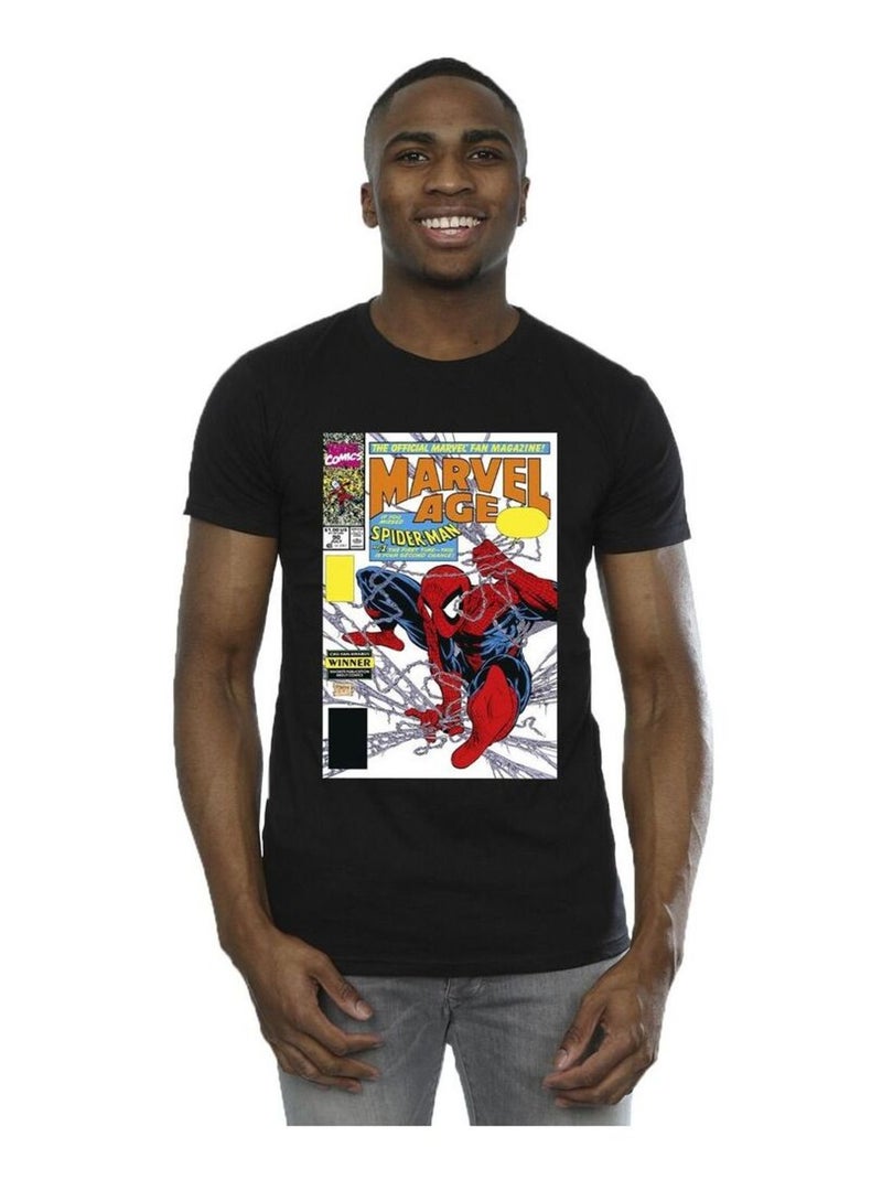 Marvel - T-shirt motif Spider-Man motif/style couverture de bande ...