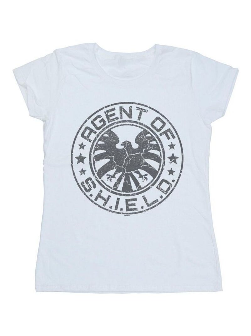 Marvel - T-shirt motif/style Bouclier AVENGERS Blanc - Kiabi
