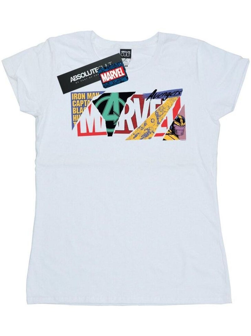 Marvel - T-shirt motif/style logo Blanc - Kiabi
