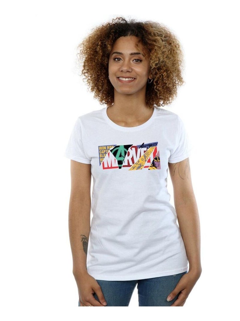 Marvel - T-shirt motif/style logo Blanc - Kiabi