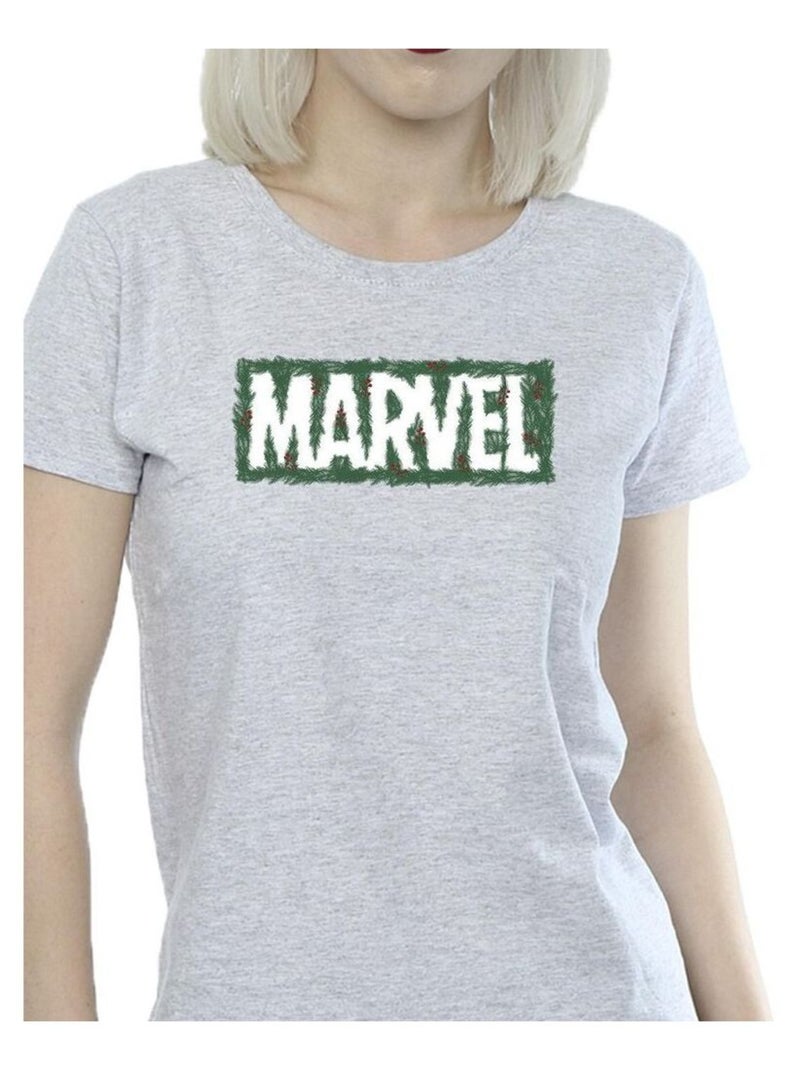 Marvel - T-shirt motif/style logo Gris chiné - Kiabi