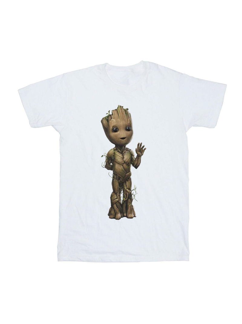 Marvel - T-shirt motif/style ondulé AM GROOT Blanc - Kiabi