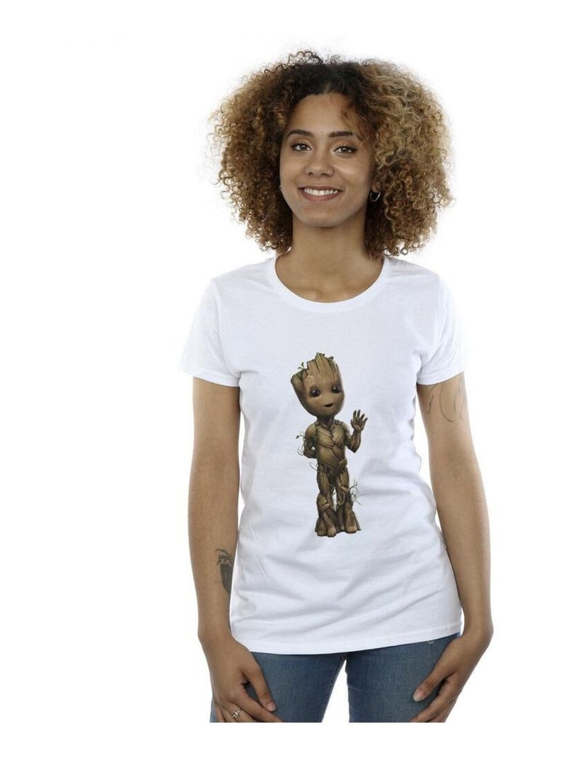 Marvel - T-shirt motif/style ondulé AM GROOT Blanc - Kiabi