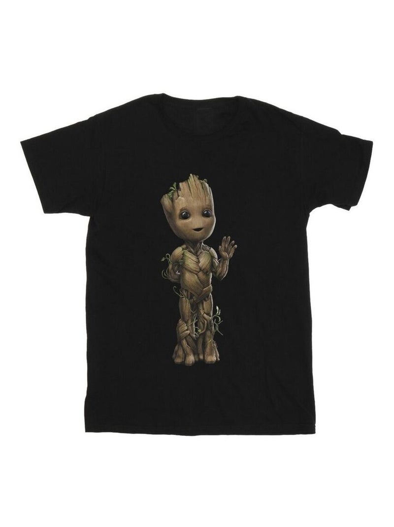 Marvel - T-shirt motif/style ondulé AM GROOT Noir - Kiabi