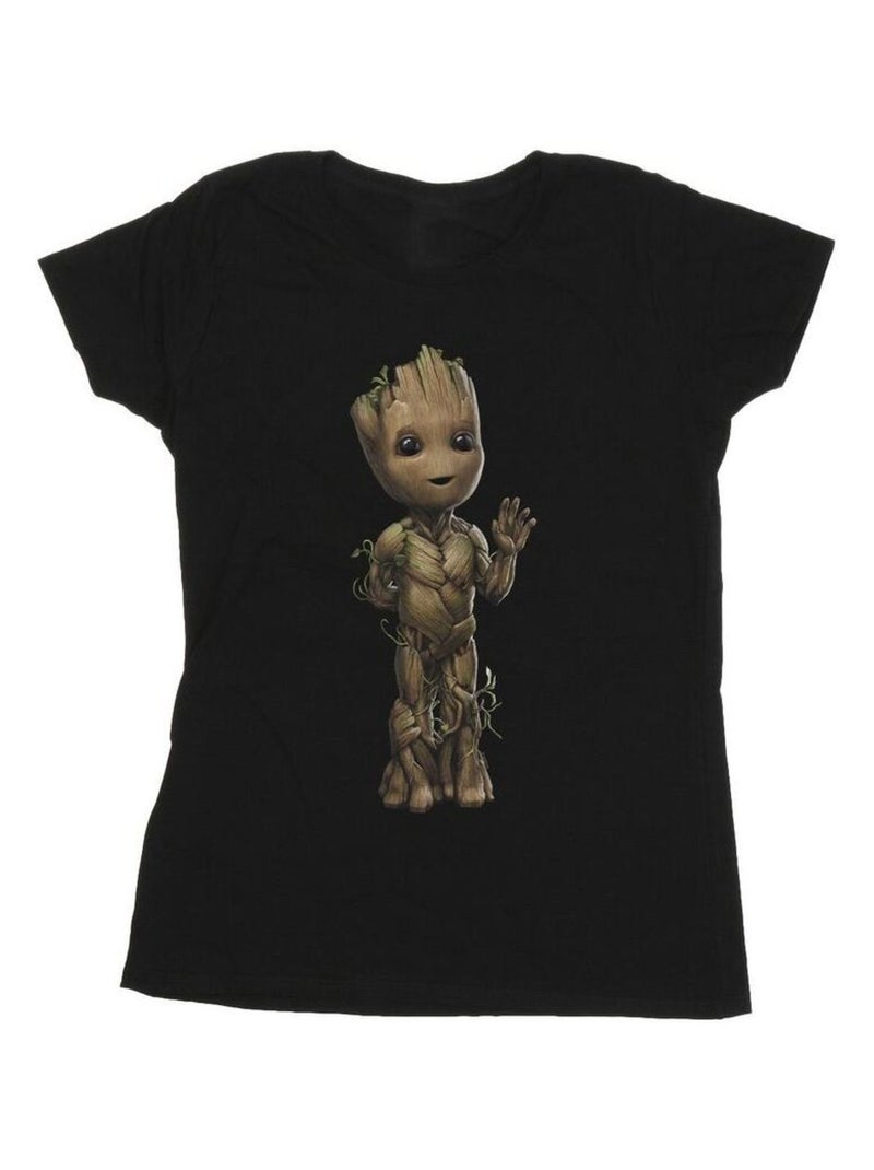 Marvel - T-shirt motif/style ondulé AM GROOT Noir - Kiabi