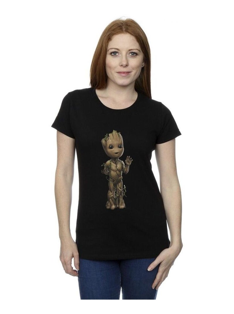 Marvel - T-shirt motif/style ondulé AM GROOT Noir - Kiabi
