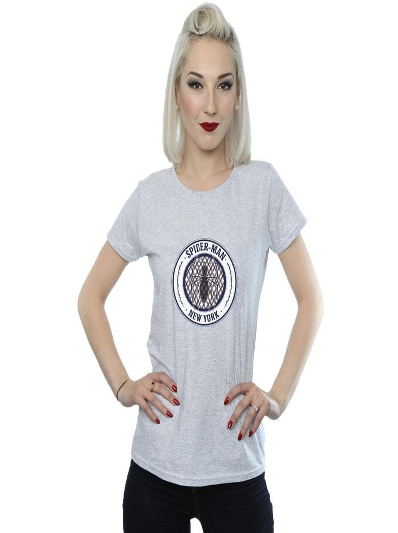Marvel - T-shirt NEW YORK Gris chiné - Kiabi