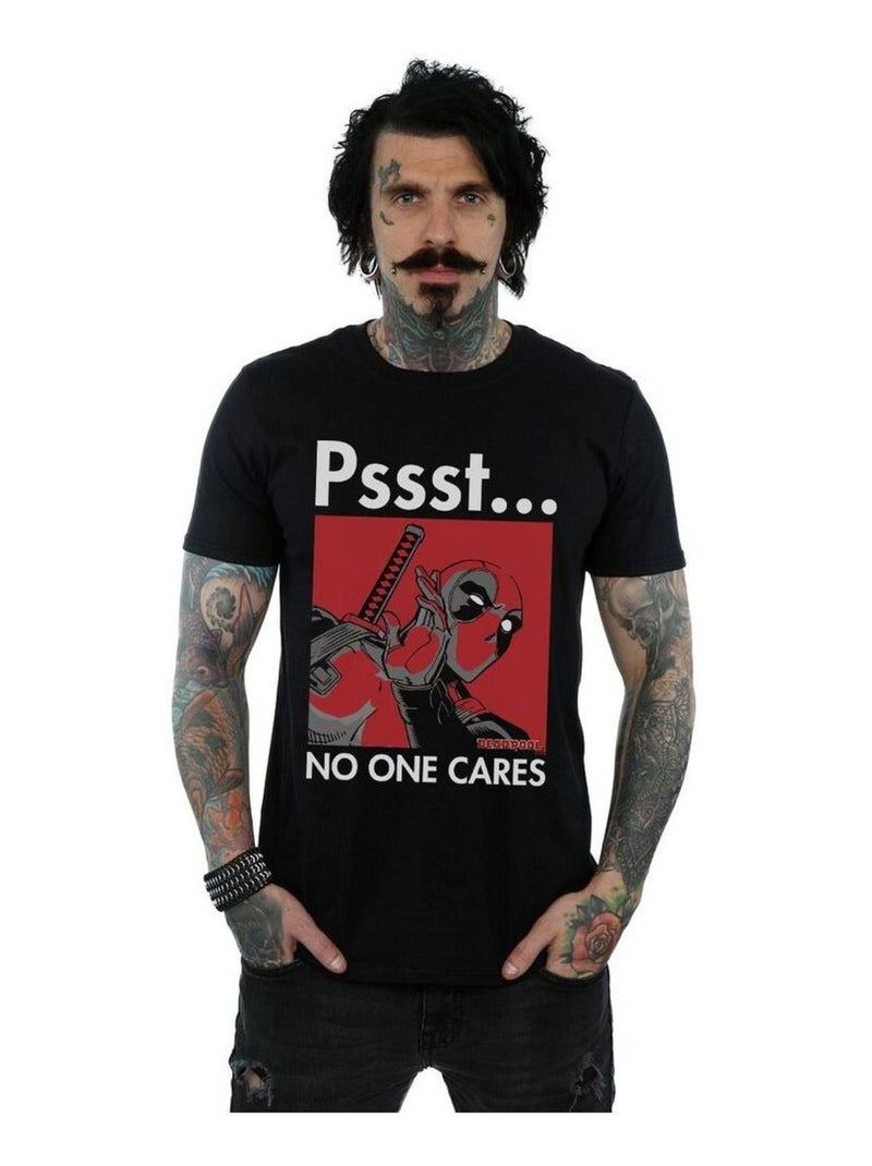 Marvel - T-shirt NO ONE CARES Noir - Kiabi