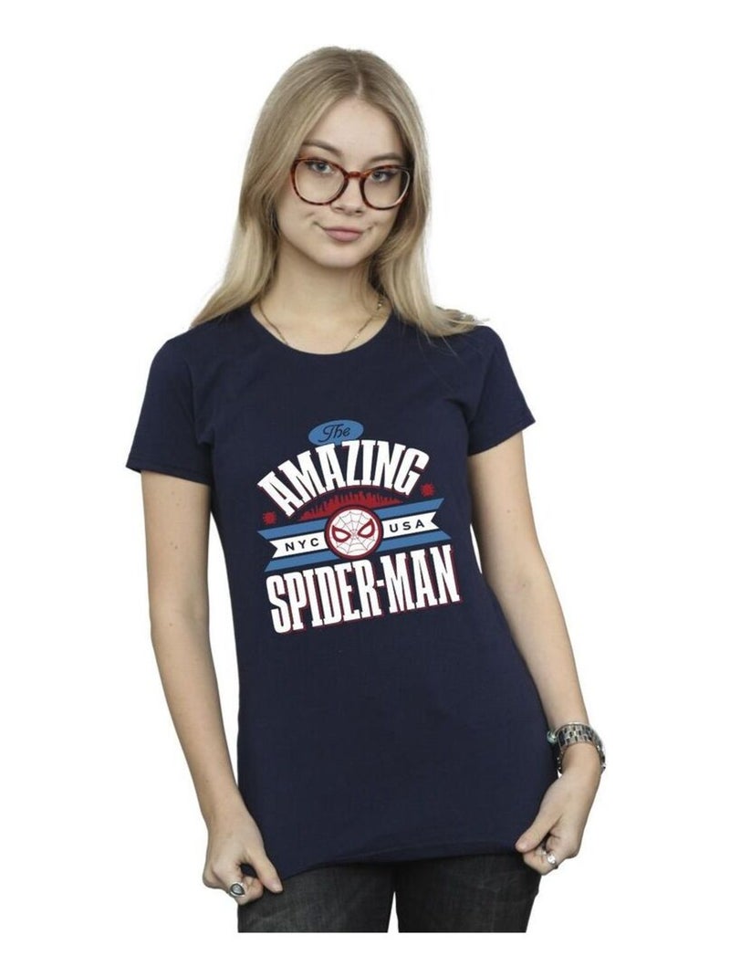 Marvel - T-shirt NYC AMAZING Bleu marine - Kiabi