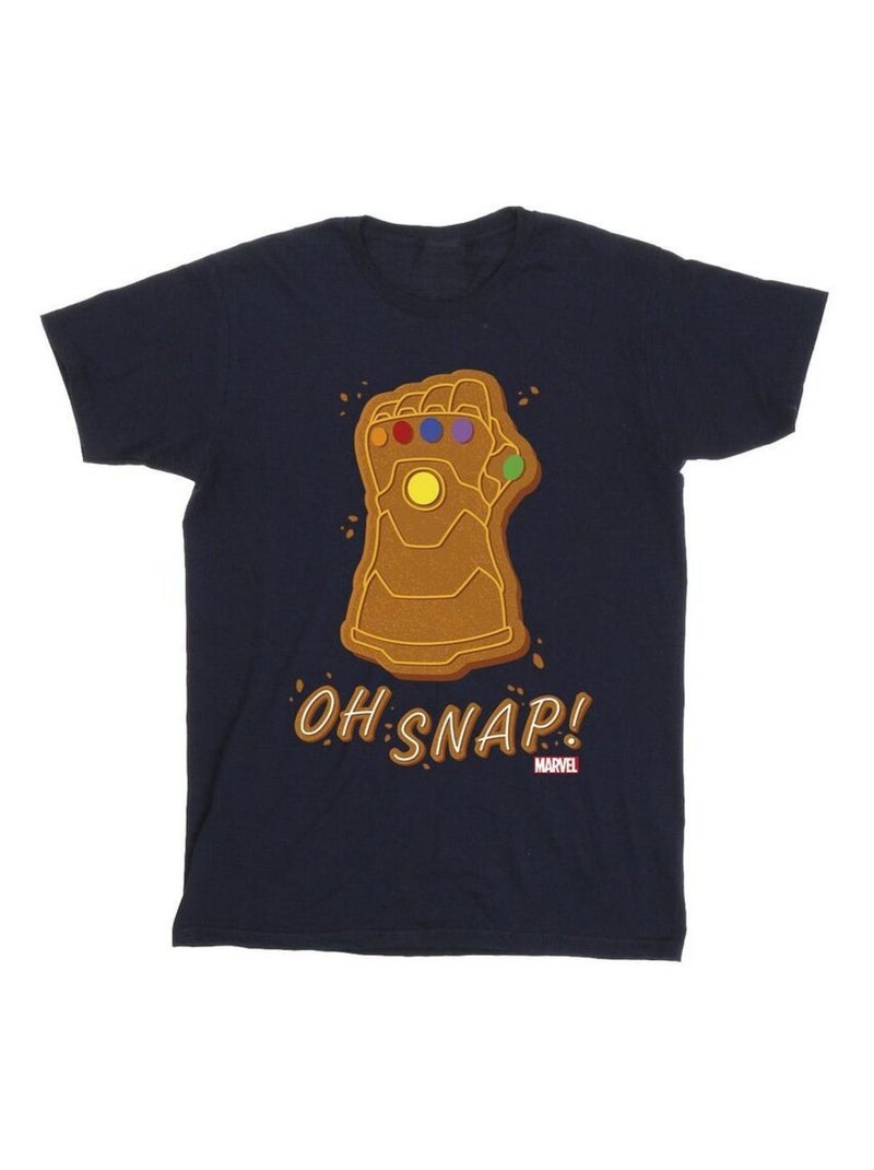 Marvel - T-shirt OH SNAP Bleu marine - Kiabi