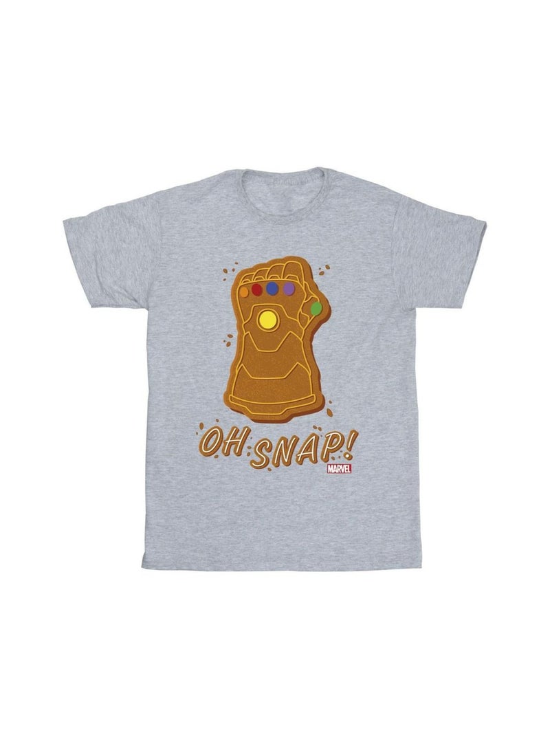 Marvel - T-shirt OH SNAP Gris chiné - Kiabi