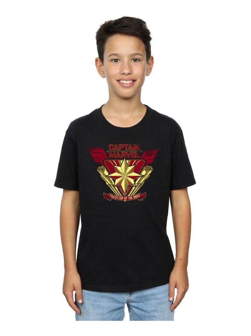 Marvel - T-shirt PROTECTOR OF THE SKIES Noir - Kiabi