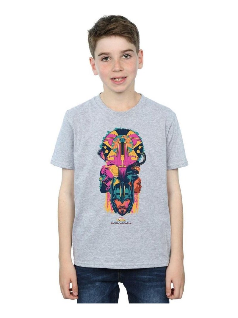 Marvel - T-shirt RAGNAROK Gris chiné - Kiabi