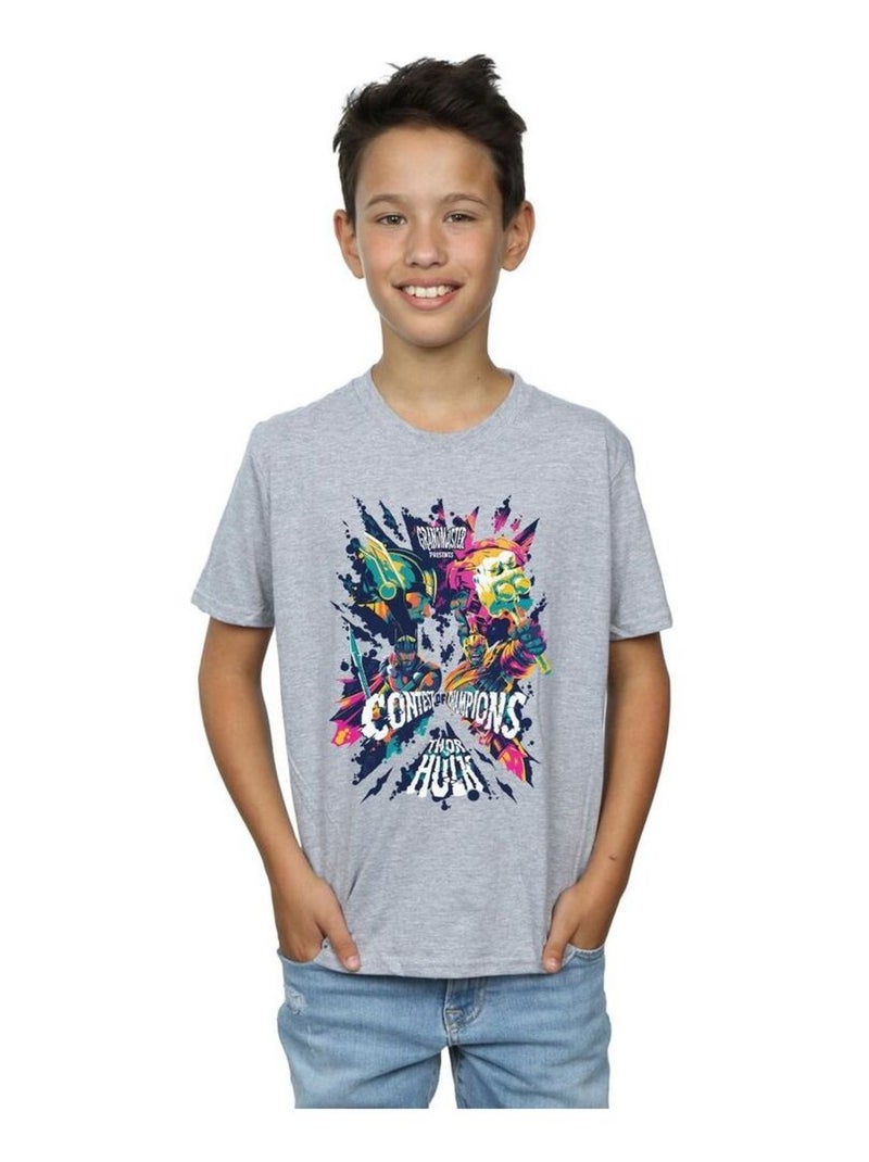 Marvel - T-shirt RAGNAROK Gris chiné - Kiabi