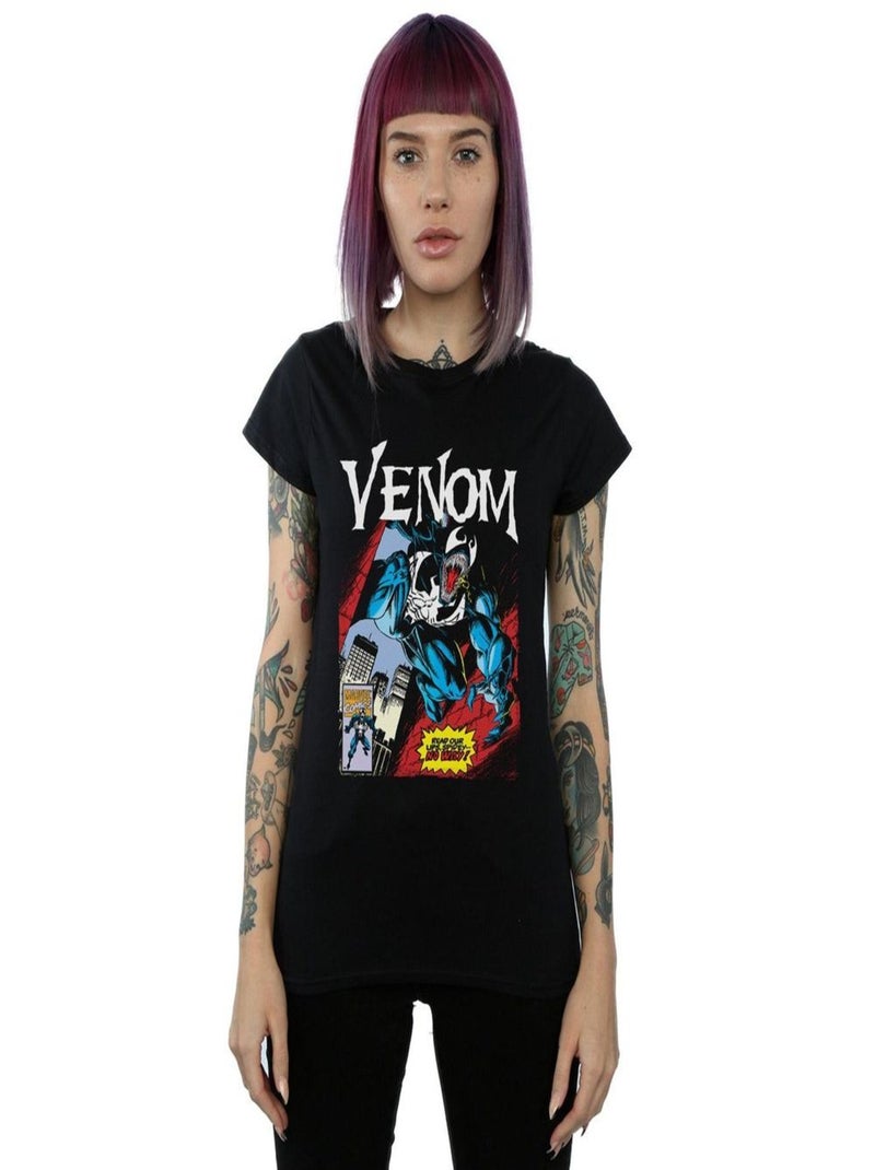 Marvel - T-shirt READ OUR LIPS Noir - Kiabi