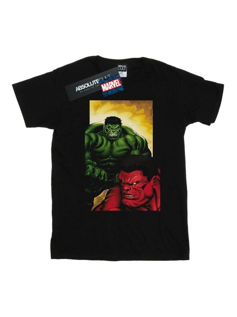 Marvel - T-shirt RED VS GREEN Noir - Kiabi