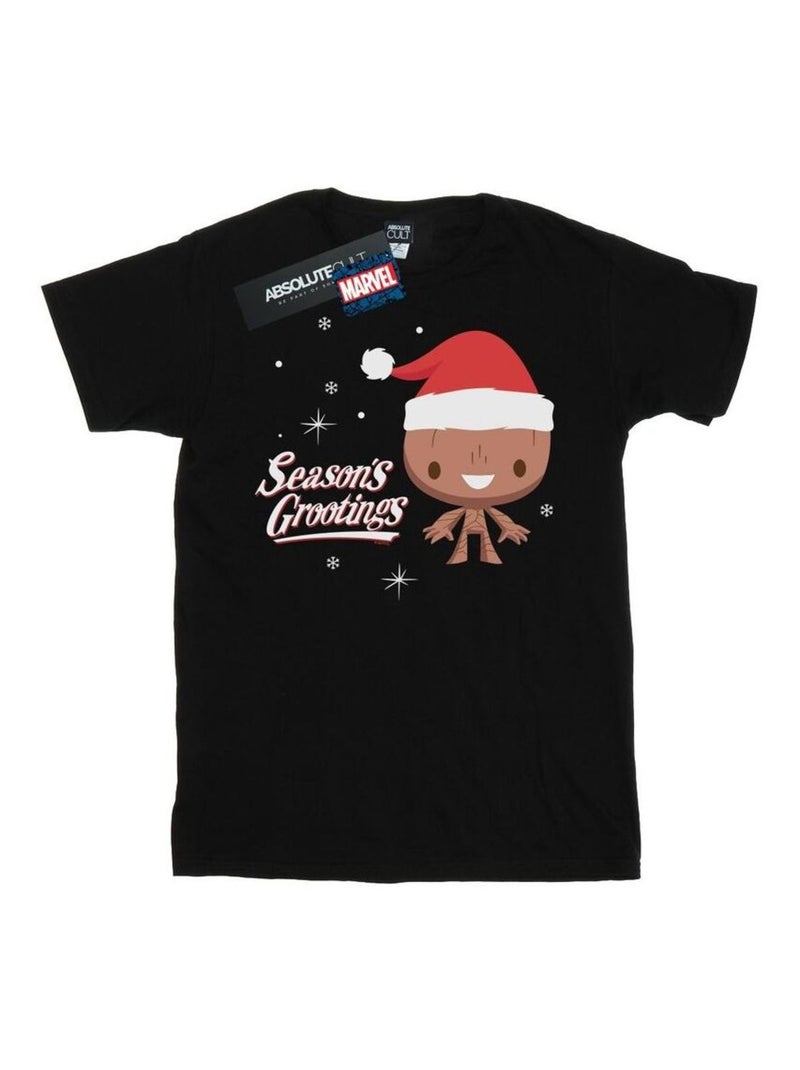 Marvel - T-shirt SEASON'S GROOTINGS Noir - Kiabi