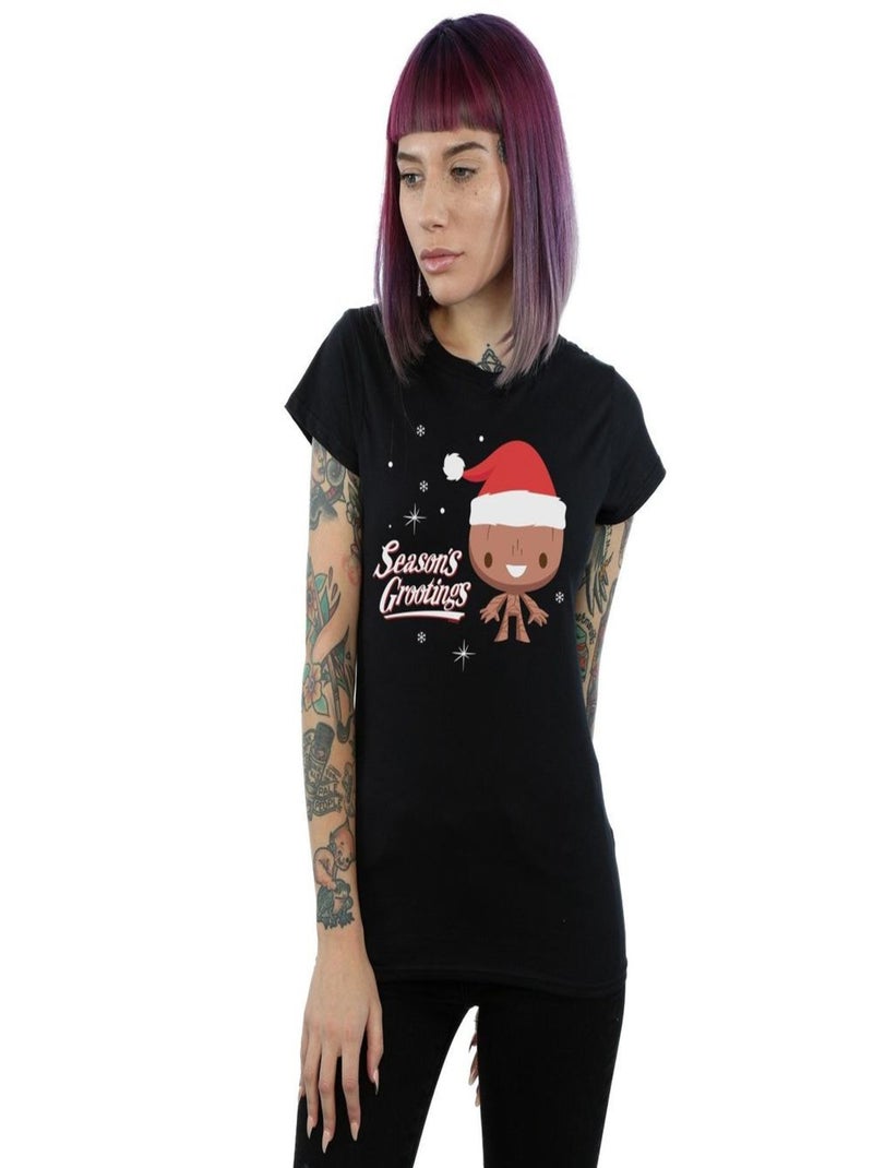 Marvel - T-shirt SEASON'S GROOTINGS Noir - Kiabi