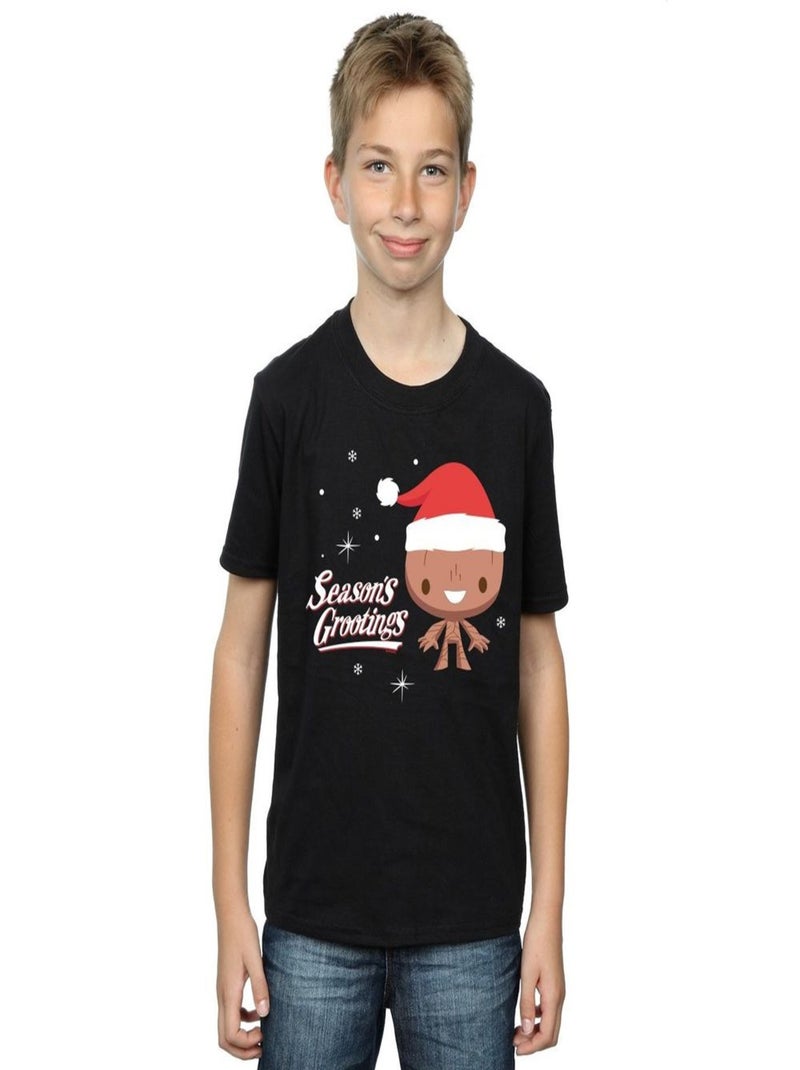 Marvel - T-shirt SEASON'S GROOTINGS Noir - Kiabi