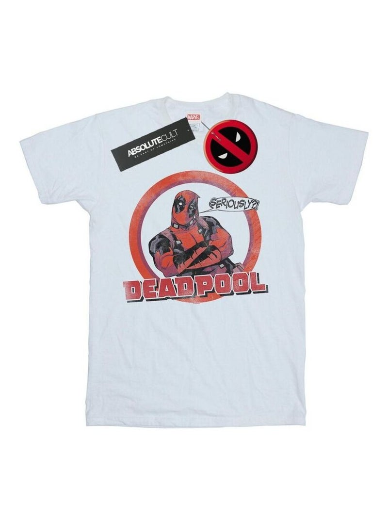 Marvel - T-shirt SERIOUSLY Blanc - Kiabi