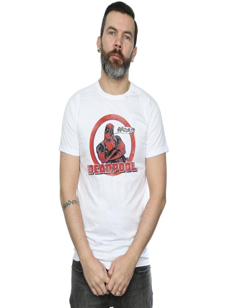 Marvel - T-shirt SERIOUSLY Blanc - Kiabi