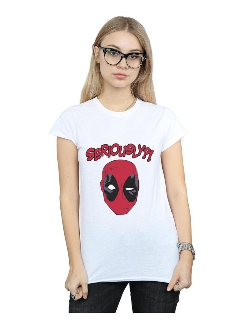 Marvel - T-shirt SERIOUSLY Blanc - Kiabi