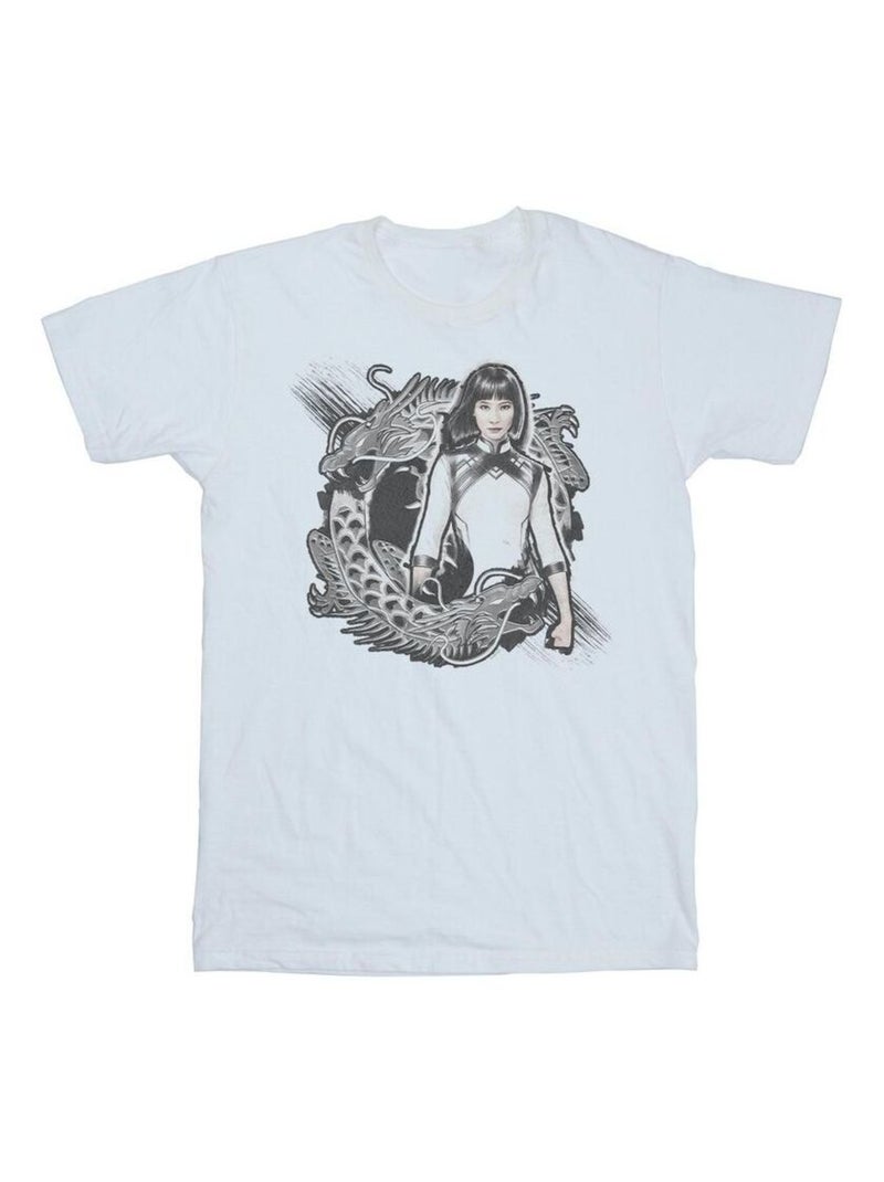 Marvel - T-shirt SHANG-CHI AND THE LEGEND OF THE TEN RINGS XIALING DRAGON Blanc - Kiabi
