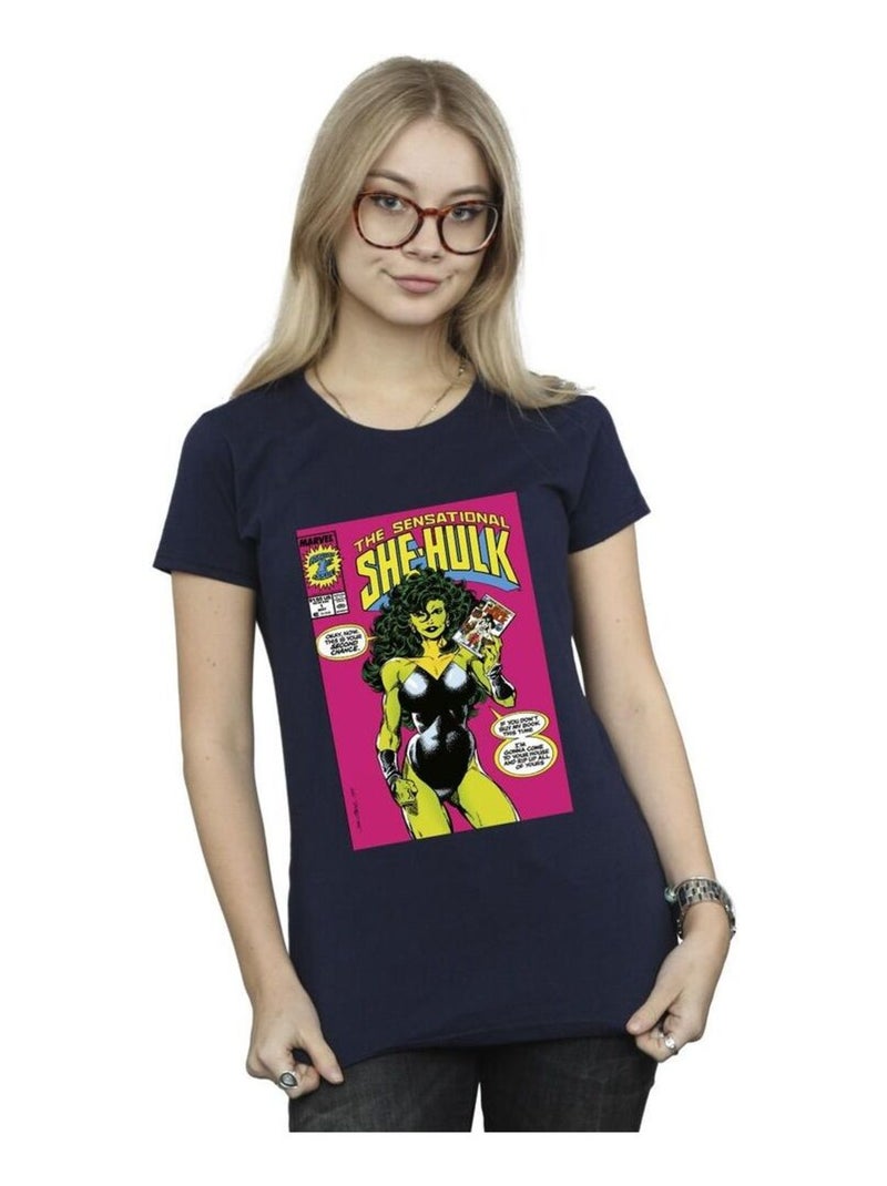 Marvel - T-shirt SHE-HULK: ATTORNEY AT LAW SECOND CHANCE Bleu marine - Kiabi