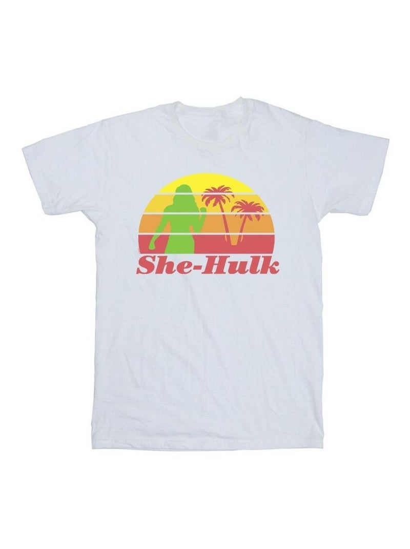 Marvel - T-shirt SHE-HULK: ATTORNEY AT LAW SUNSET FLEX Blanc - Kiabi