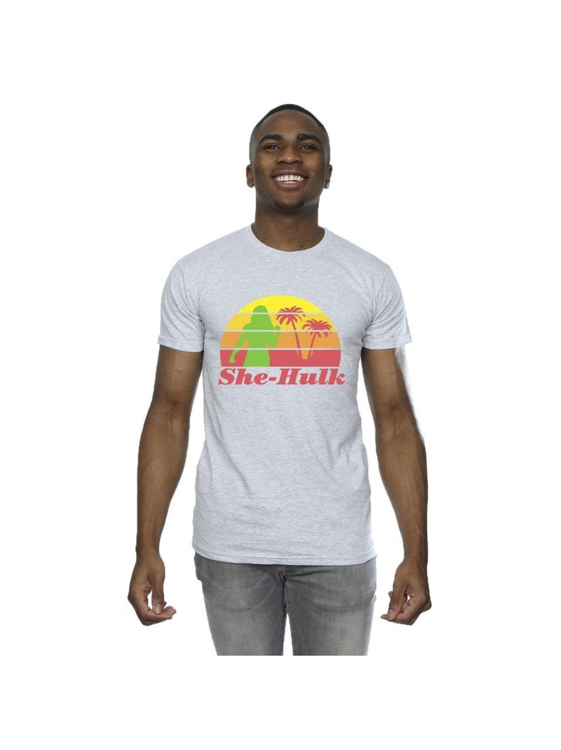 Marvel - T-shirt SHE-HULK: ATTORNEY AT LAW SUNSET FLEX Gris chiné - Kiabi