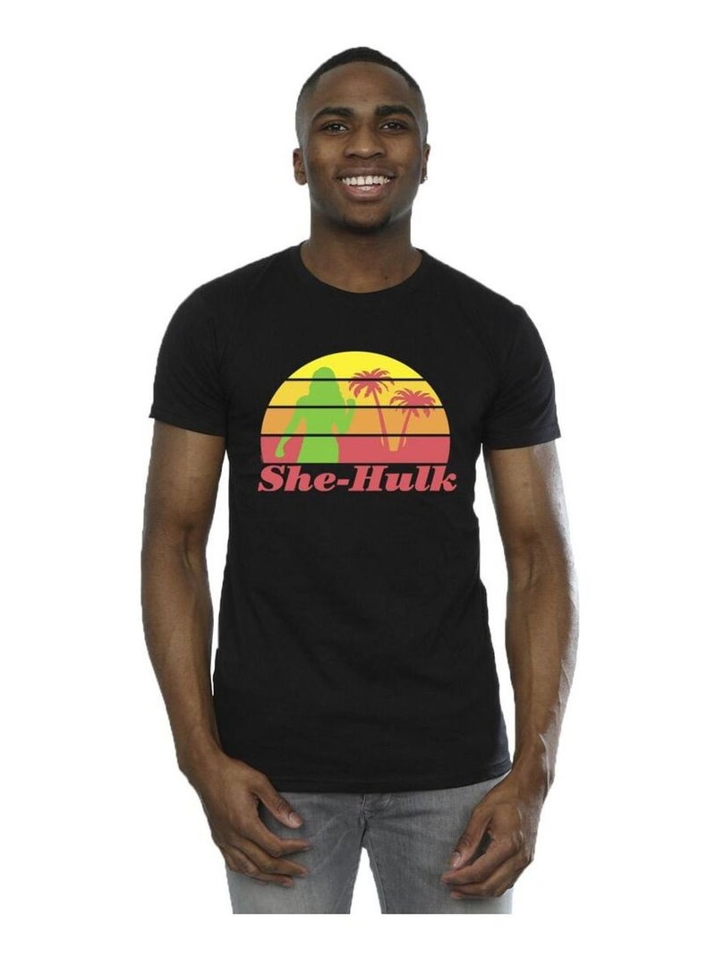 Marvel - T-shirt SHE-HULK: ATTORNEY AT LAW SUNSET FLEX Noir - Kiabi