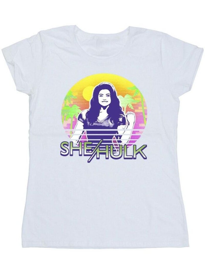 Marvel - T-shirt SHE-HULK: ATTORNEY AT LAW SUNSET SMILE Blanc - Kiabi