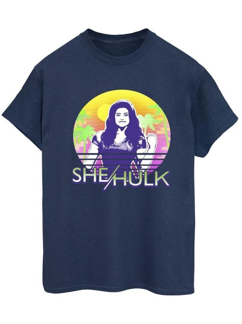 Marvel - T-shirt SHE-HULK: ATTORNEY AT LAW SUNSET SMILE Bleu marine - Kiabi