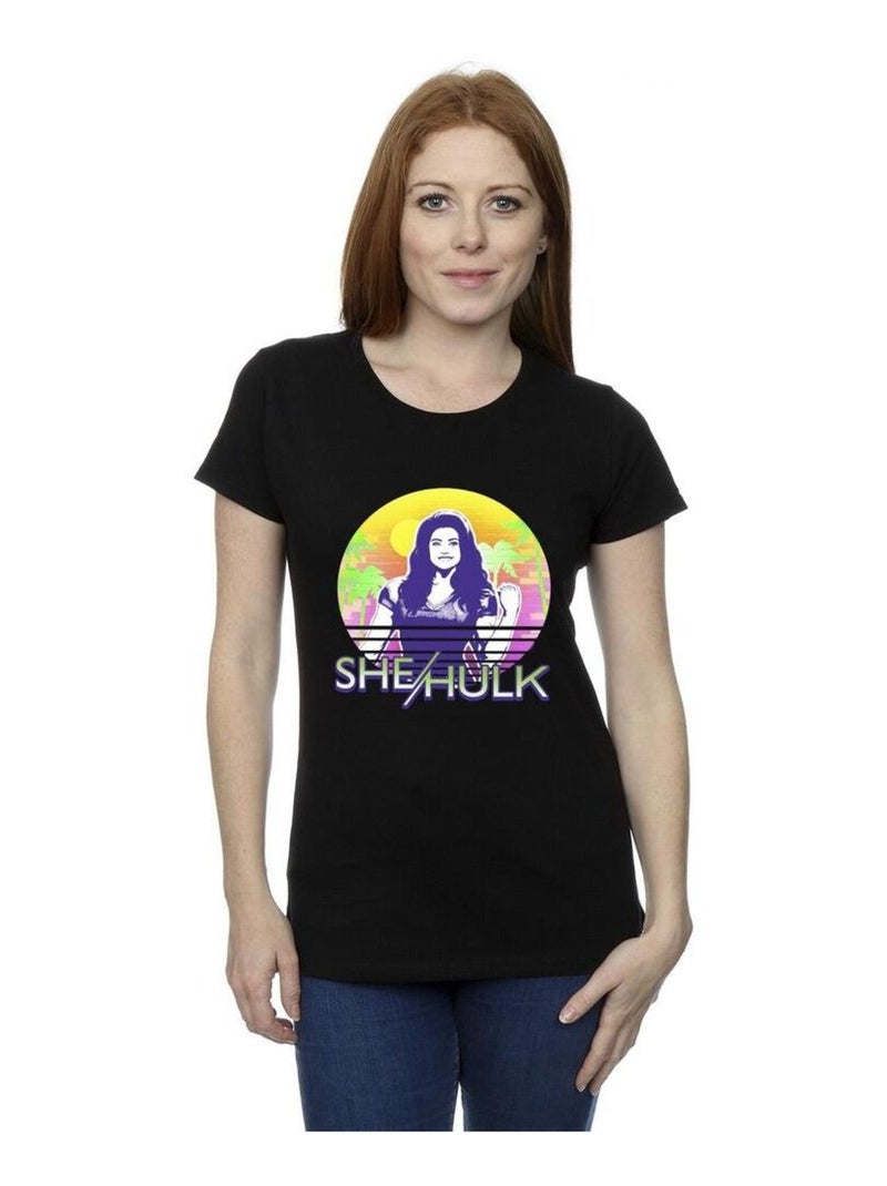 Marvel - T-shirt SHE-HULK: ATTORNEY AT LAW SUNSET SMILE Noir - Kiabi