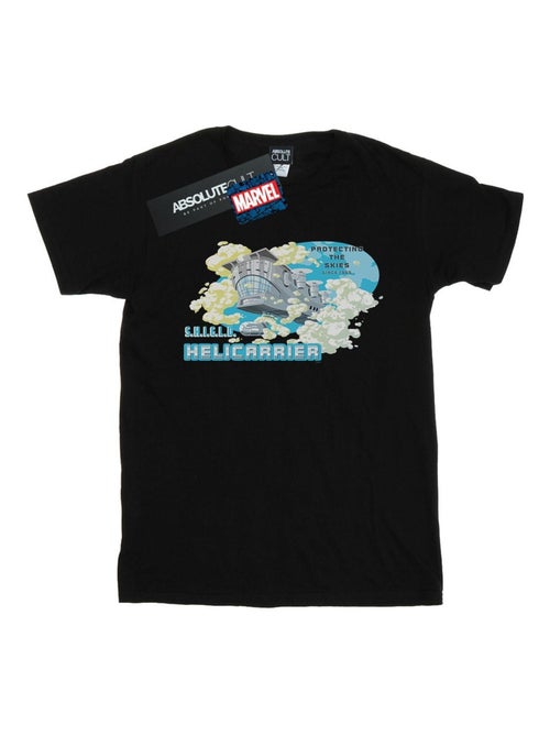 Marvel - T-shirt S.H.I.E.L.D. HELLICARRIER PROTECTING THE SKIES - Kiabi