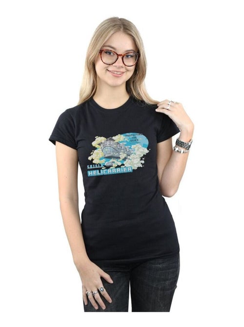 Marvel - T-shirt S.H.I.E.L.D. HELLICARRIER PROTECTING THE SKIES - Kiabi