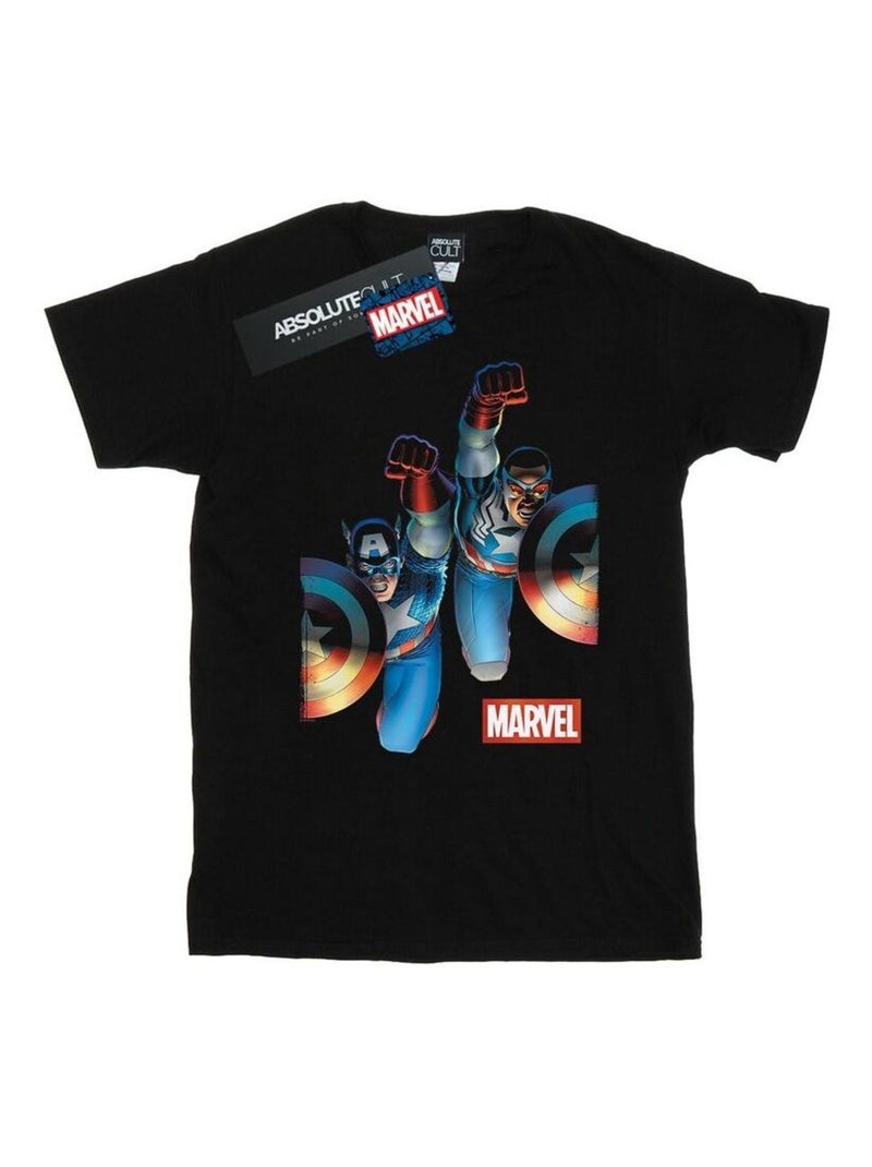 Marvel - T-shirt SIDE BY SIDE Noir - Kiabi