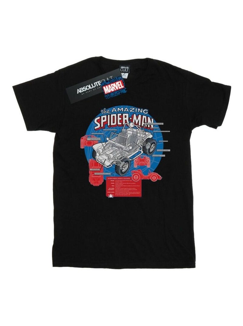 Marvel - T-shirt SPIDER-BUGGY BREAKDOWN Noir - Kiabi
